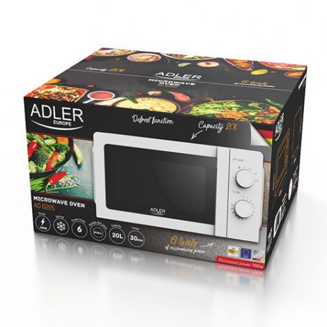 Adler | AD 6205 | Microwave Oven | Free standing | 700 W | White - 6